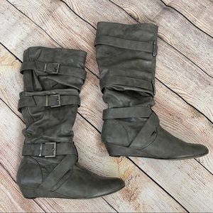 Faux Leather Boots